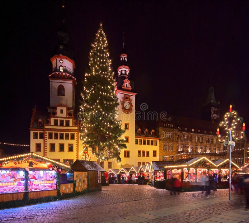 Chemnitz, christmas market in Germany. Chemnitz, christmas market in Germany