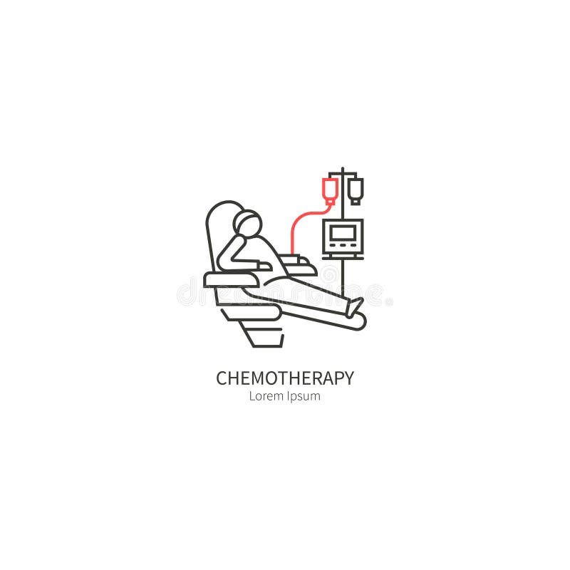Chemotherapielogovektor stock abbildung Chemotherapielogovektor stock abbildung