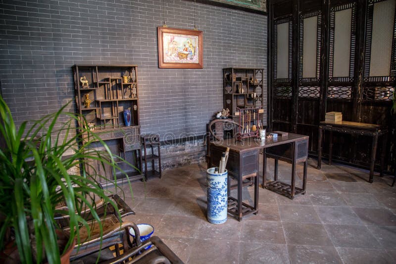 Chen Clan Academy inside the old material to restore the, Guangzhou region, Ming and Qing Dynasties general family reading room, a