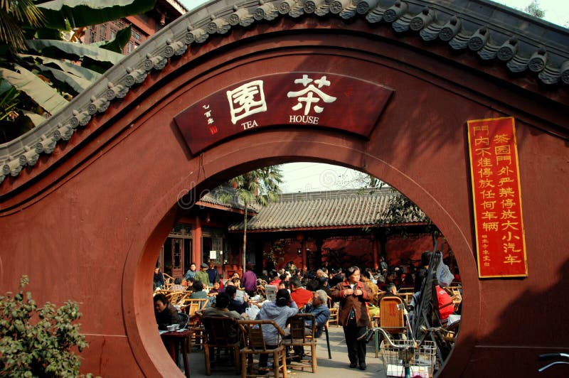 Chengdu, China: Zhao Jue Temple Teahouse