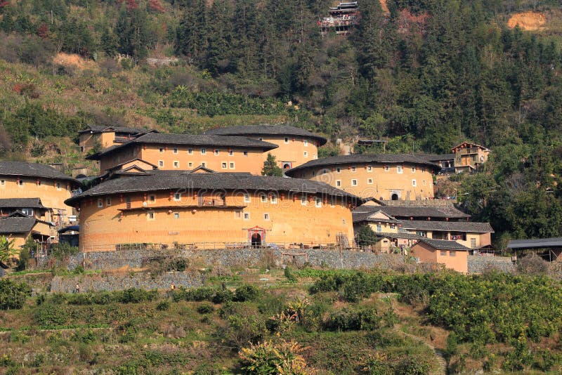 Chenqi fujian tulou stock afbeeldingen Chenqi fujian tulou stock afbeeldingen