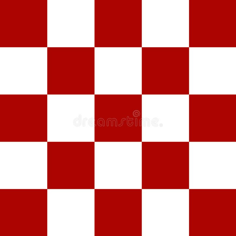 Chequered wzór w bielu i czerwieni