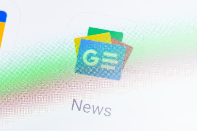 Chernihiv, Ukraine - December 22, 2022: Close up view of Google News app on an android smartphone stock photos