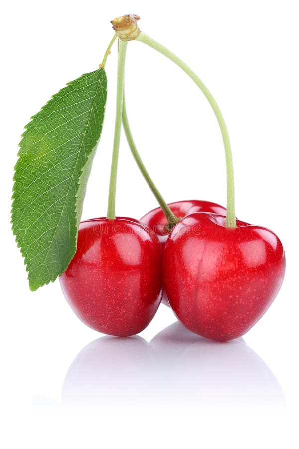 Cherries Cherry with Leaf Fruits Fruit
