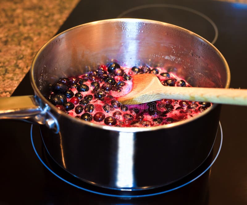 Cherries Cooking on the Stove