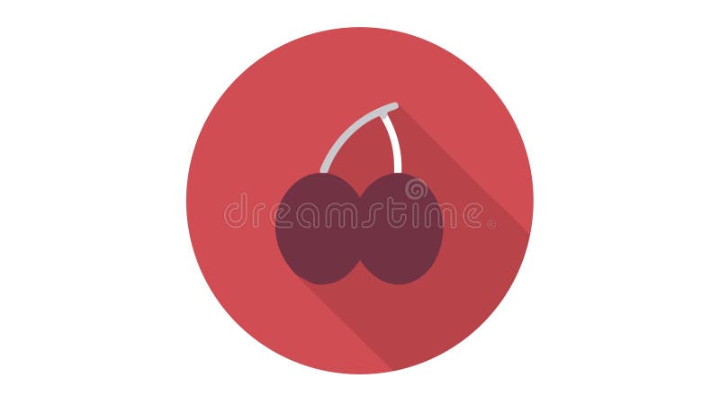 Cherries Icon Vector Illustration in flachem Design Vektordesign Generative AI vektor abbildung