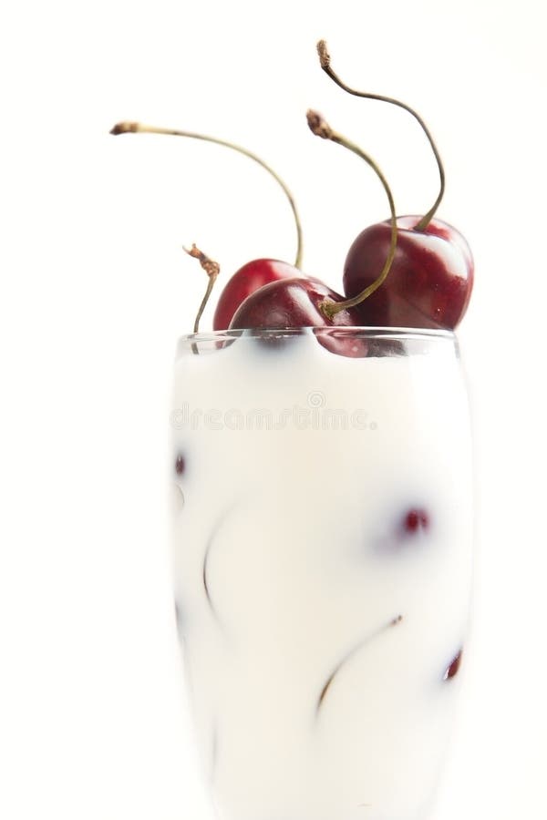 Cherries in milk