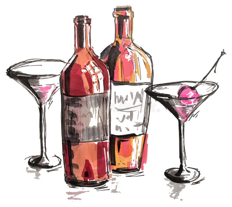 Download Coctail hand drawn vector stock vector. Illustration of ...