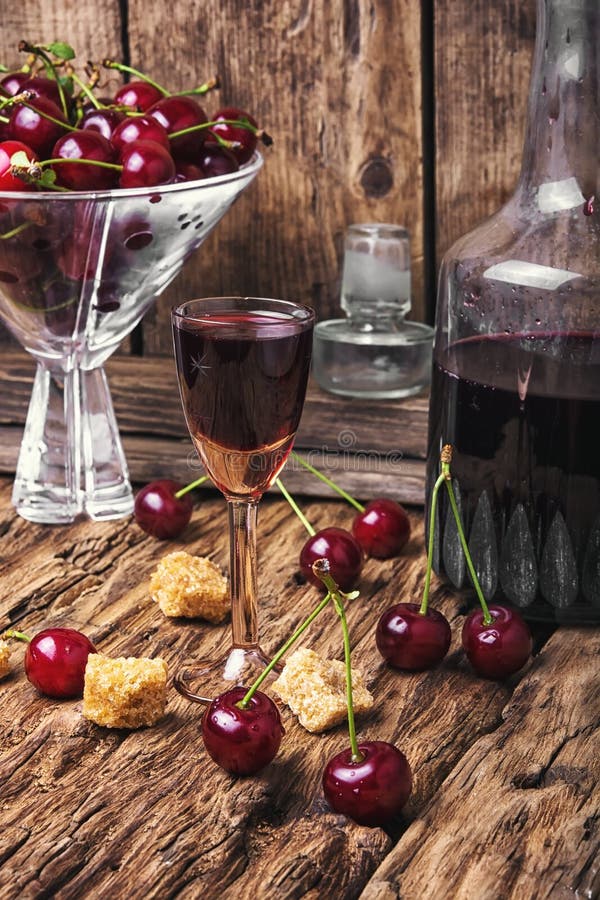 Cherry alcohol drink stock image. Image of cocktail, vodka 94806081