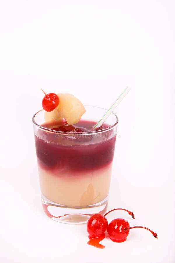 Cherry alcohol drink with Ice