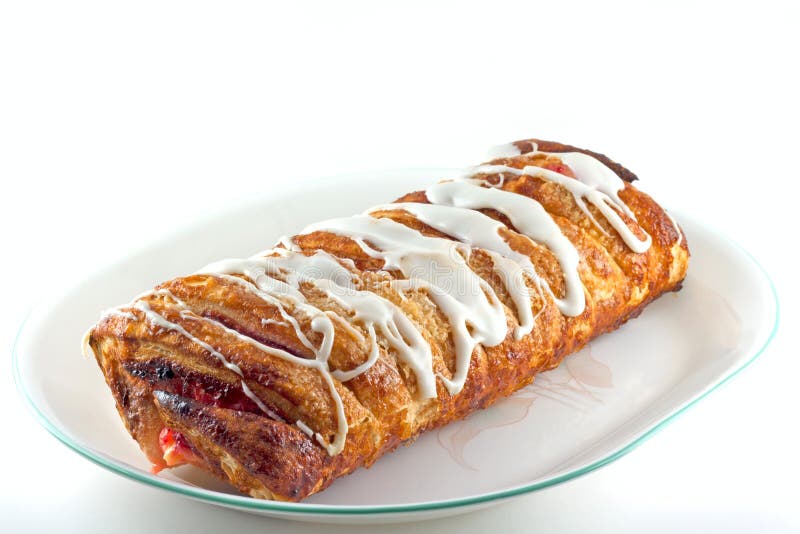 Cherry Bavarian Cream Strudel Stockbild Bild von bäckerei, nachtisch