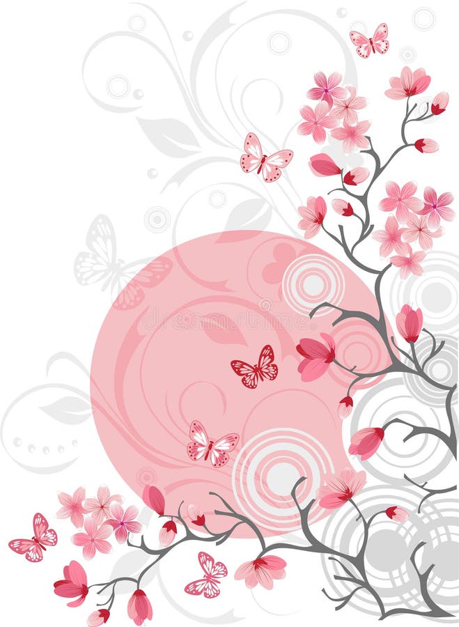 Cherry blossom background royalty free illustration