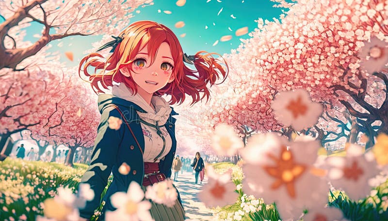 Sakura cherry blossom anime aesthetic HD wallpaper  Pxfuel
