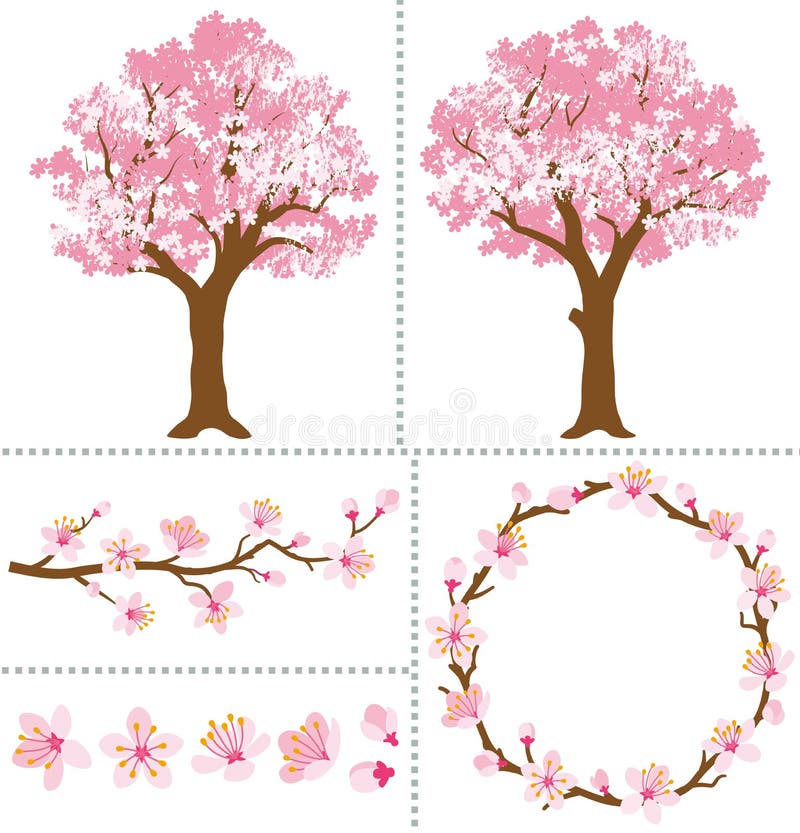 Cherry Blossoms para los elementos del diseño
