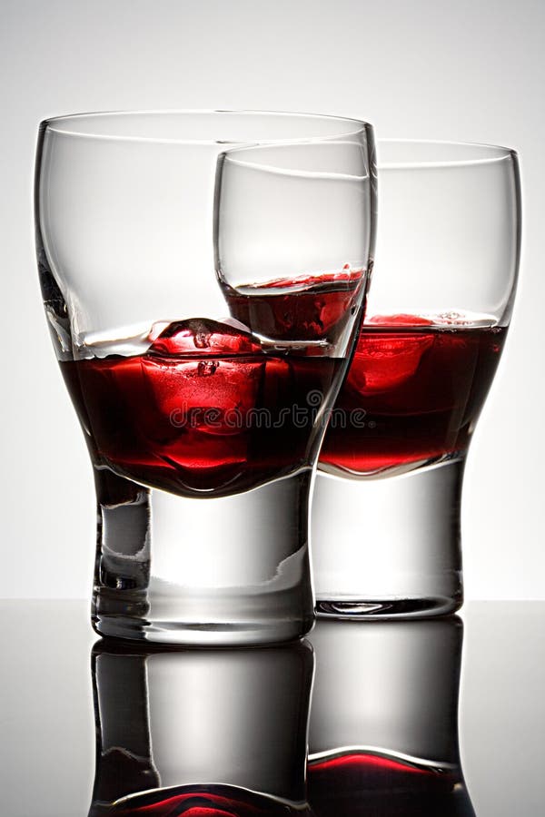 Cherry brandy with ice stock photo. Image of alcohol, found 5510486