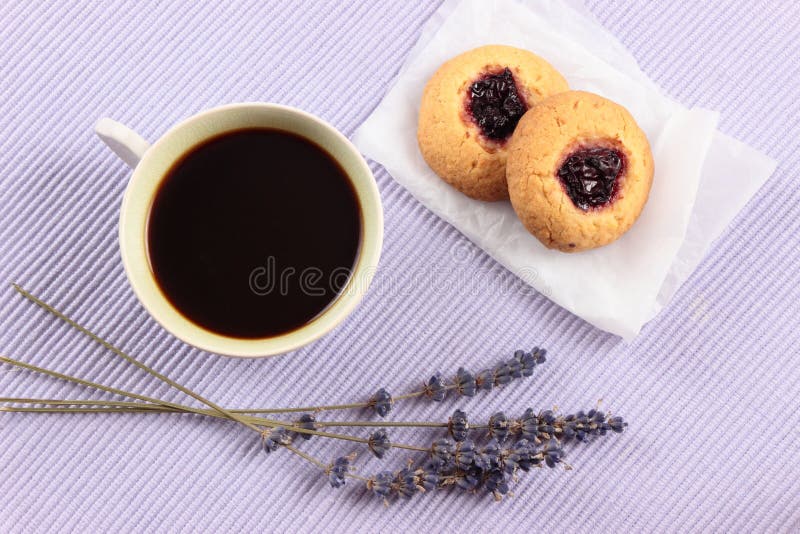 Cherry cakes and coffee