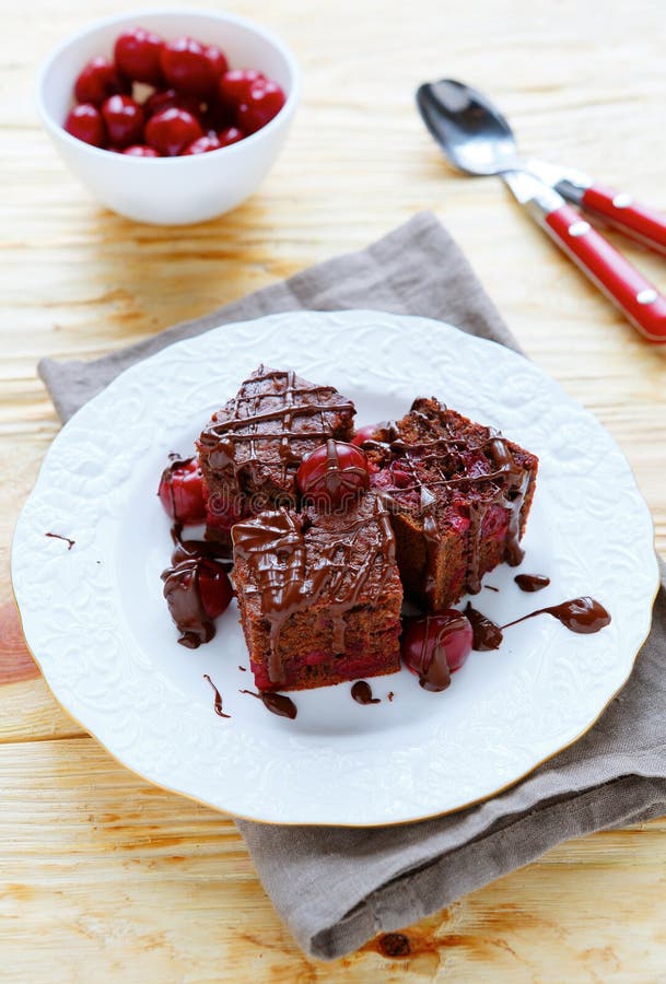 Cherry chocolate cake