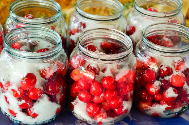 Cherry compote stock photo. Image of compote, herbalist 94608654