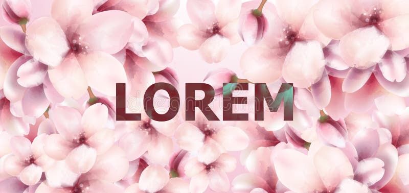 Cherry Flowers-waterverf achtergrondvector De lente bloeiende bloemendecors vector illustratie Cherry Flowers-waterverf achtergrondvector De lente bloeiende bloemendecors vector illustratie