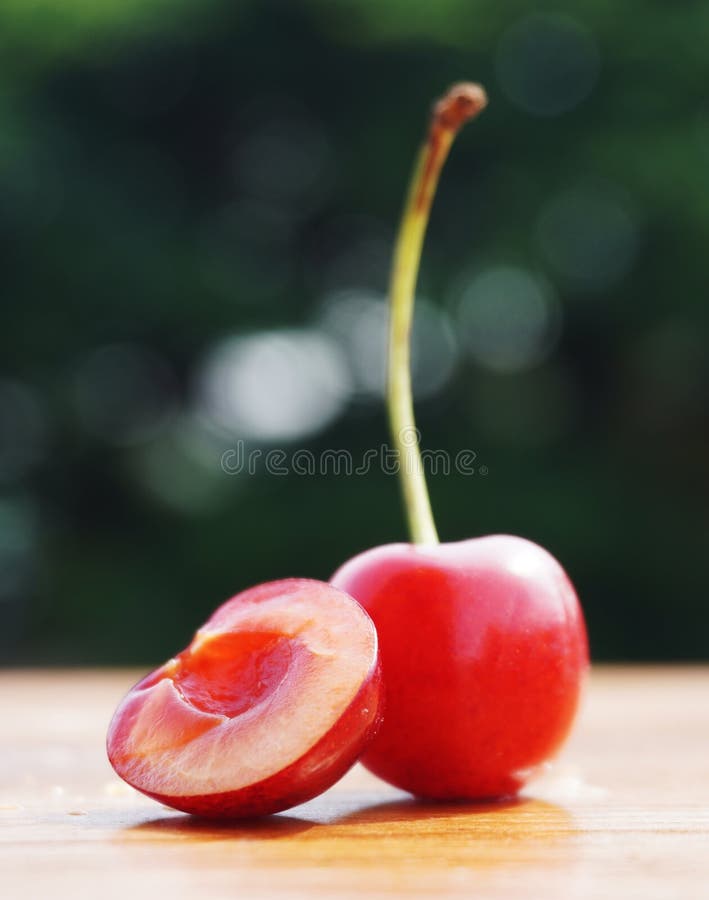 Cherry Fruit on a Nature Background Stock Photo Image of cherry, leaves 252213556