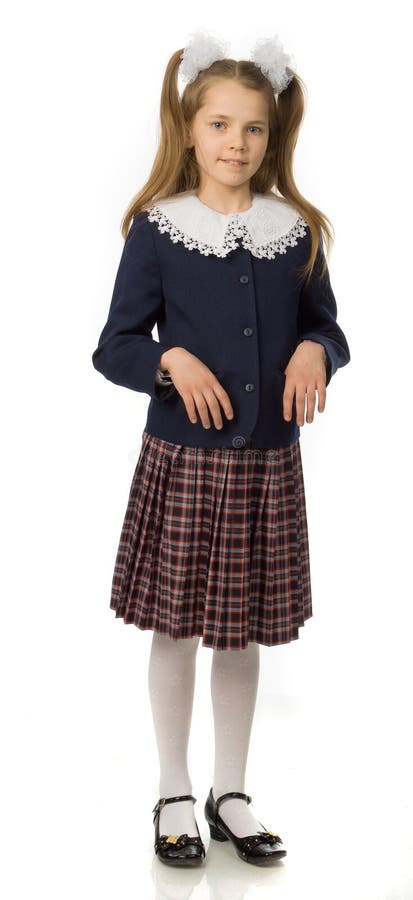 The cherry girl in a school uniform