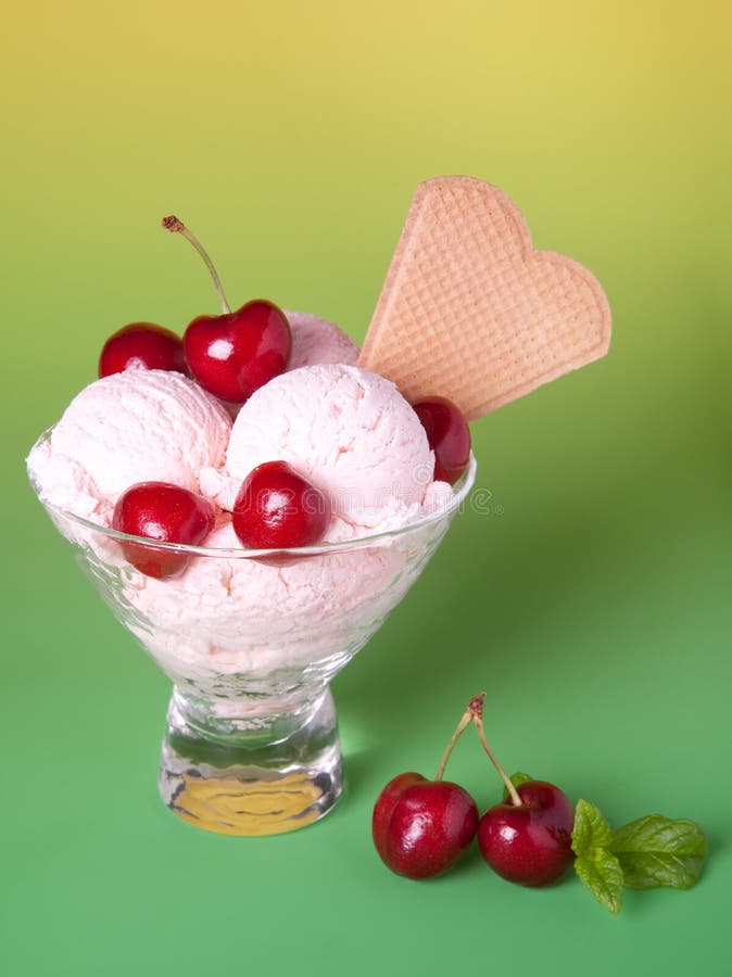 Cherry ice cream stock photography Cherry ice cream stock photography