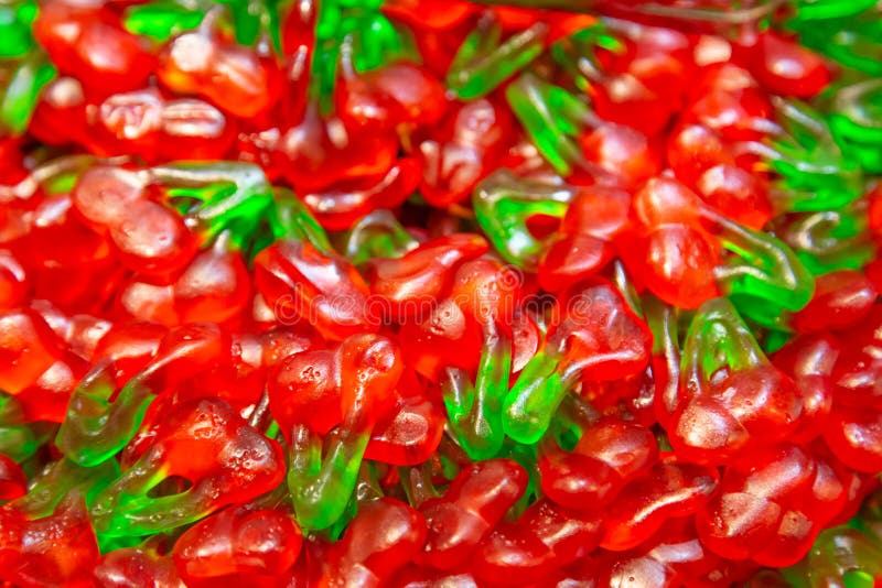 Cherry jelly fruit candy stock photo. Image of cherry 167427622