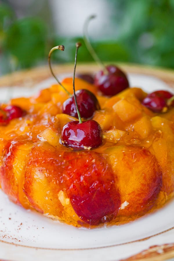 Cherry Jelly cake stock image. Image of birthday, bake 30033427