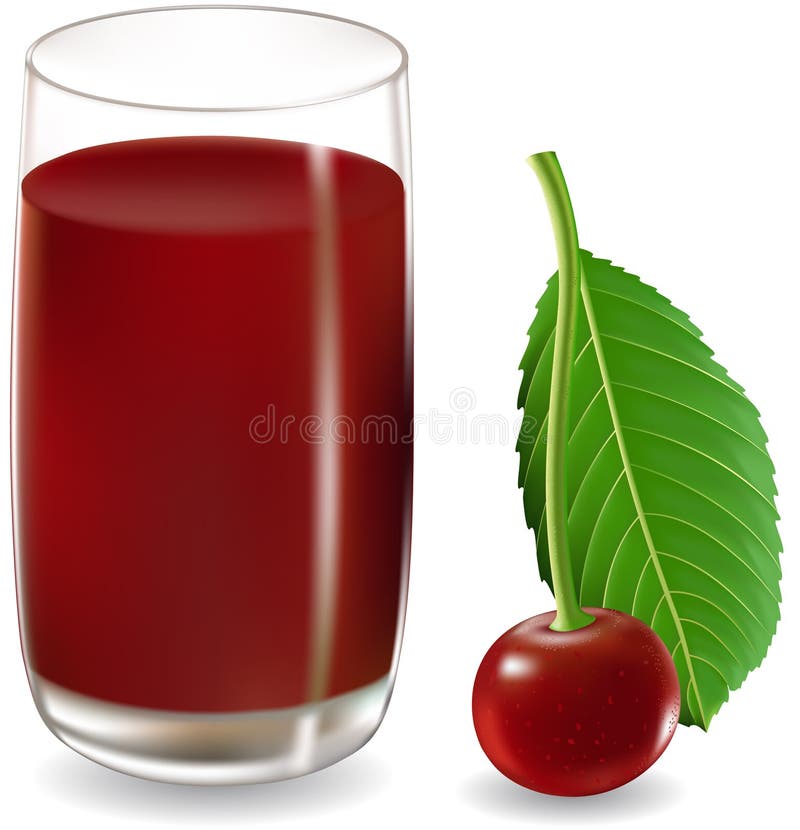 Cherry juice stock vector. Illustration of gold, juicy 10646530