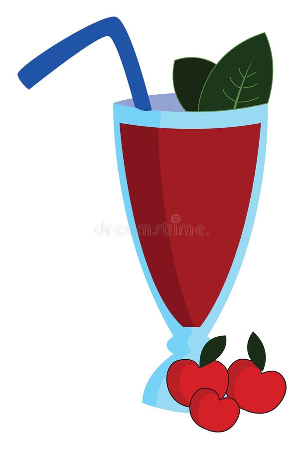 Cherry Juice, Illustration, Vector Stock Vector Illustration of