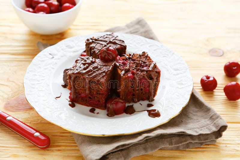 Cherry pie with chocolate