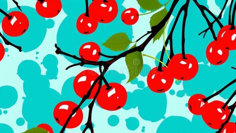 Model de artă retro-pop, aldină și vibrantă, de culoare roșie și mentolată stock illustration