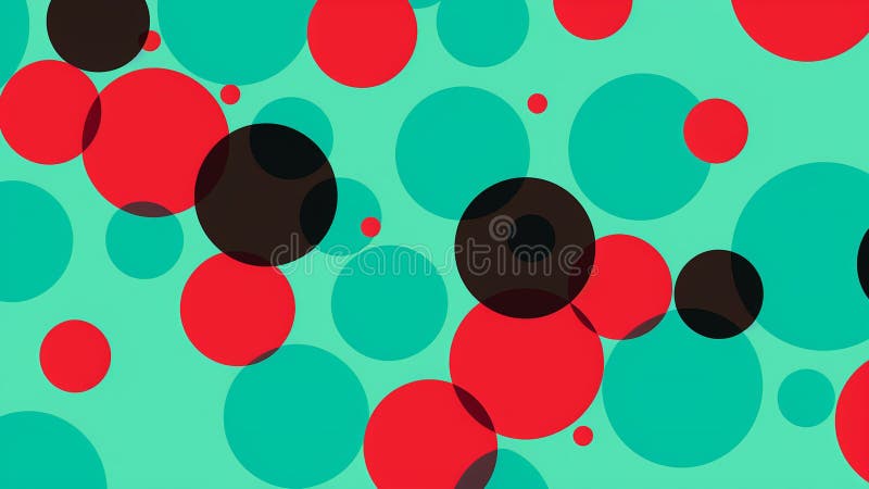 Model de artă retro-pop, aldină și vibrantă, de culoare roșie și mentolată vector illustration
