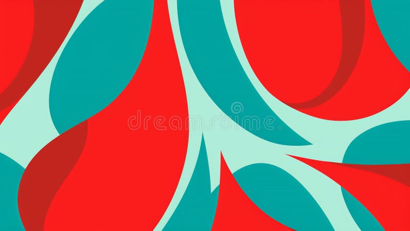 Model de artă retro-pop, aldină și vibrantă, de culoare roșie și mentolată royalty free illustration