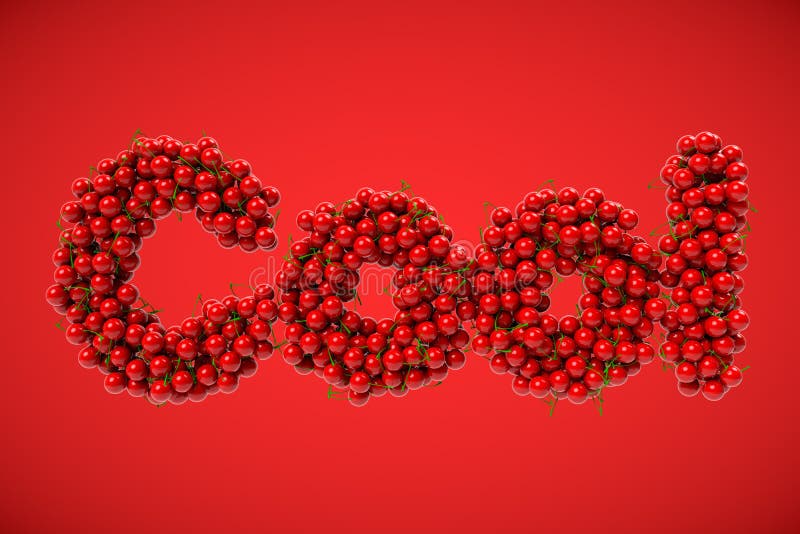 Cherry sort by Cool text shape royalty free illustration