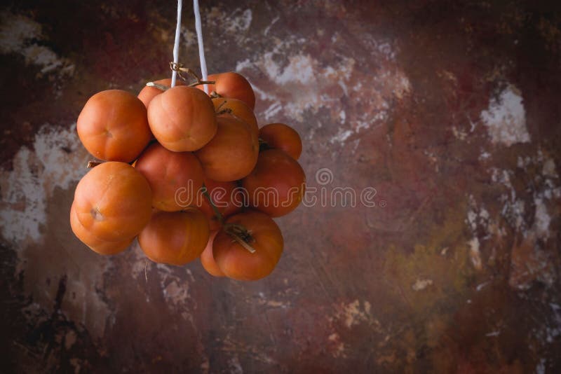 Cherry Tomatoes Hanging for Drying Stock Image Image of home, cherry