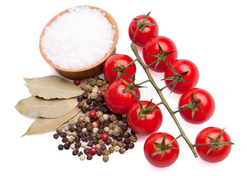 Cherry tomatoes with herbs and sea salt