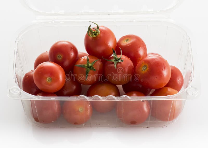 Tomato in vacuum packing stock photo. Image of cherry 28687504