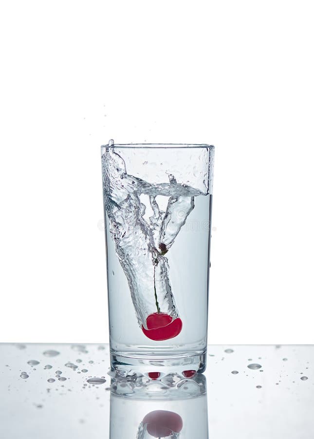 Cherry With Water Splash