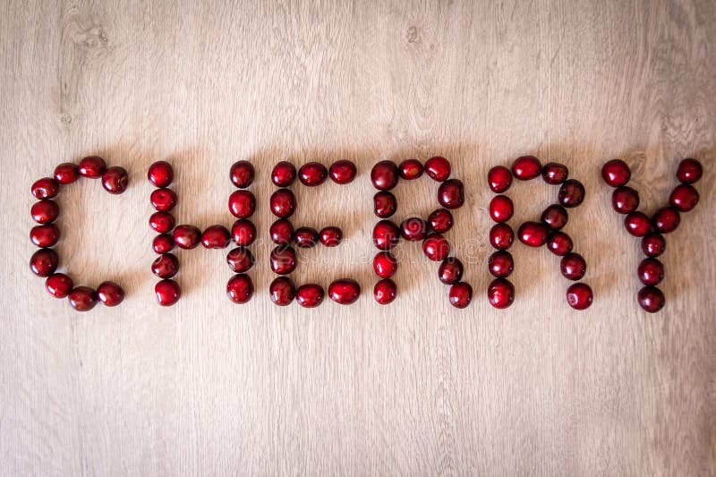 Cherry word stock photo. Image of berries, cherry, fruit 56318982