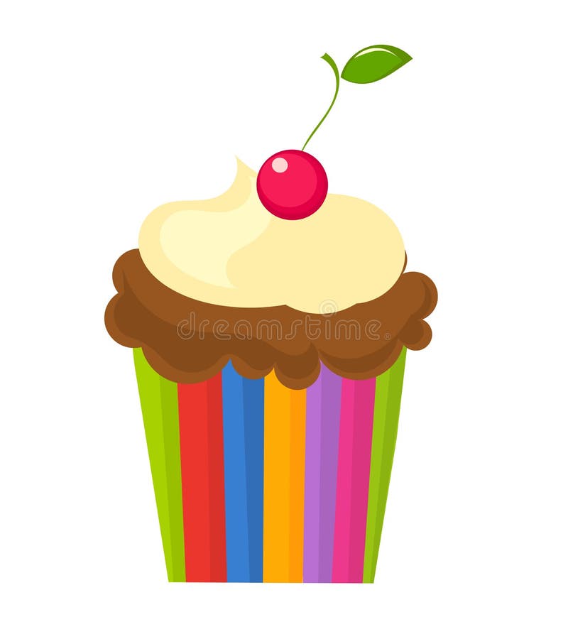 Cherrymuffin stock illustrationer Cherrymuffin stock illustrationer