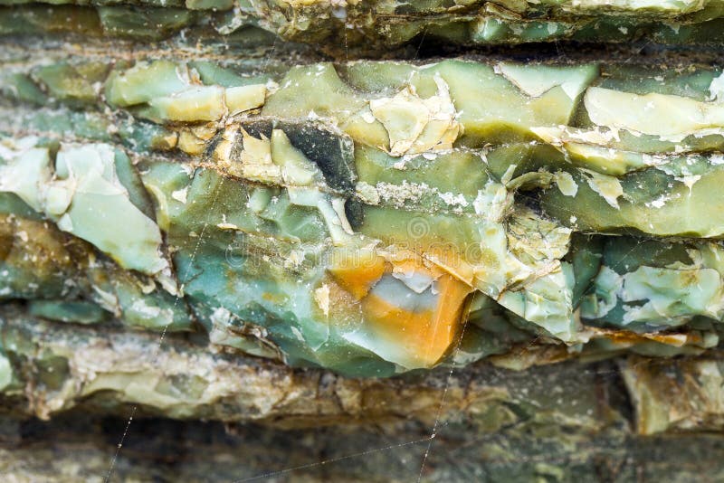 Chert layers closeup at Rainbow Rock, Oregon