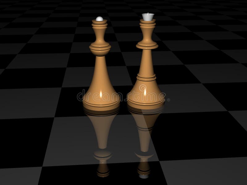 Very beautiful three-dimensional image. chess. 3d