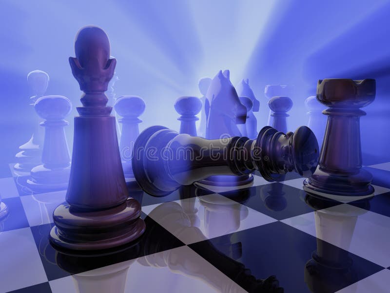 Free AI Image  View of chess pieces with dramatic and mystical background