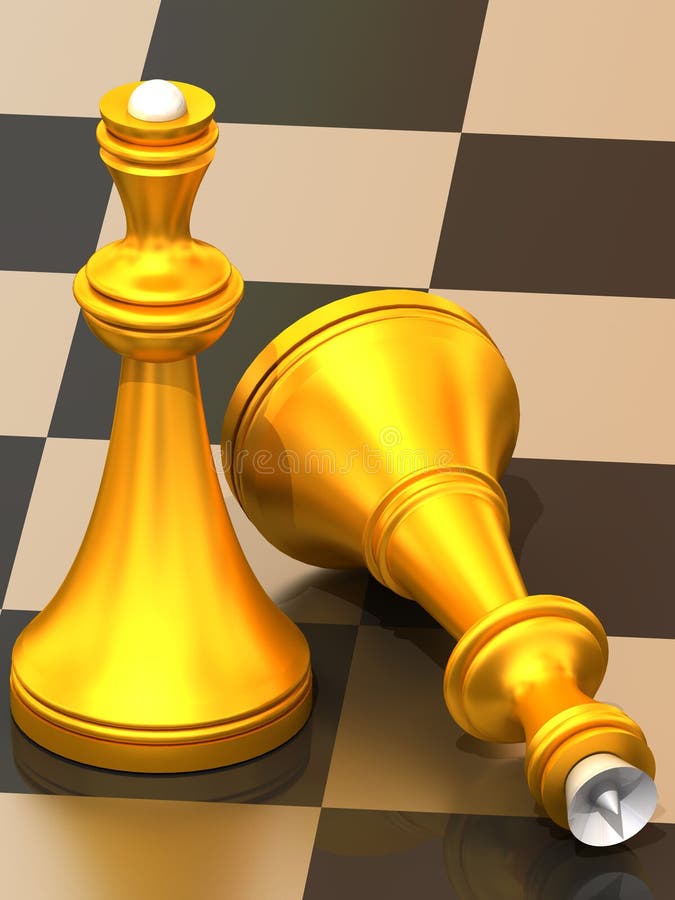 Chess. 3d Very beautiful three-dimensional illustration, figure.