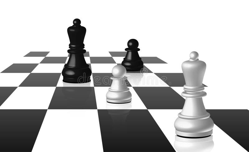 Chess Board With Figures royalty free illustration