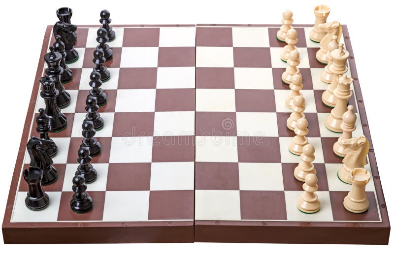 Chess Board Set Up To Begin a Game Stock Photo - Image of shot, isolated:  26809792