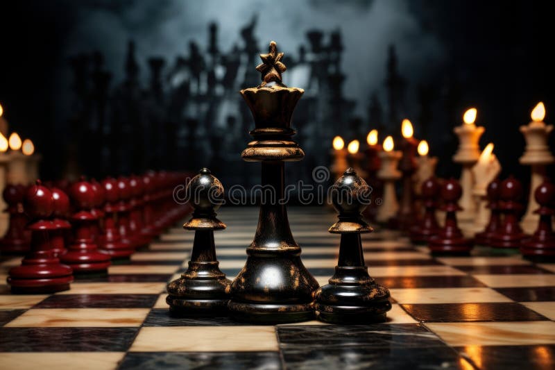 Chess queen on chessboard AI Generated 24118842 Stock Photo at