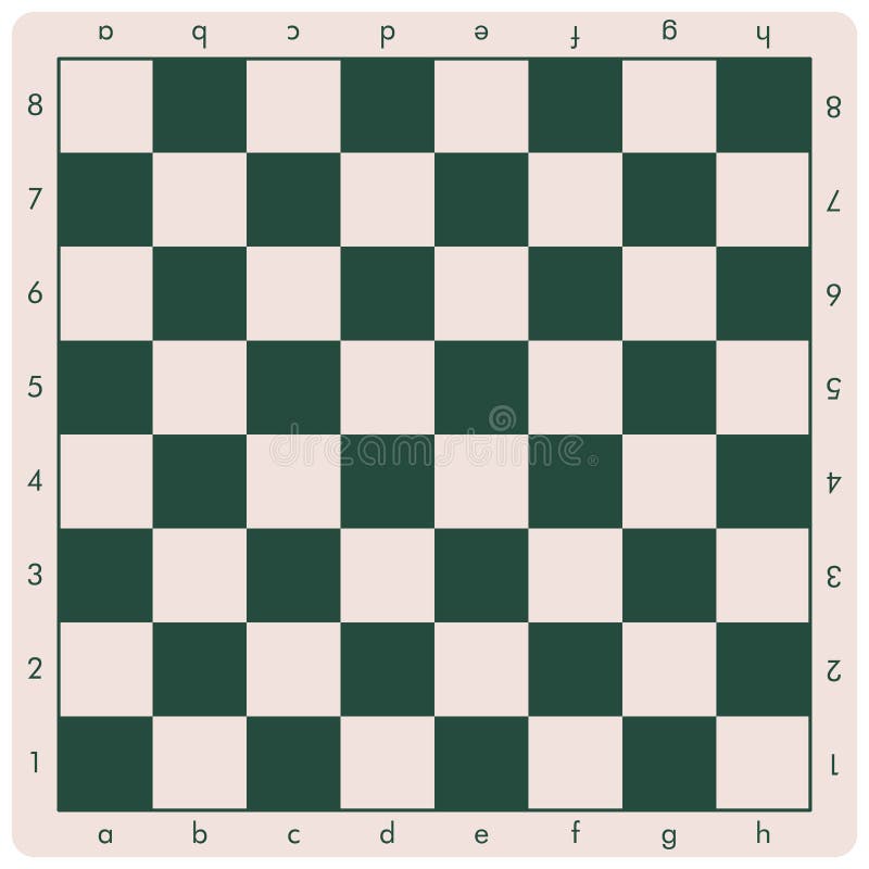 Chess board green background isoated