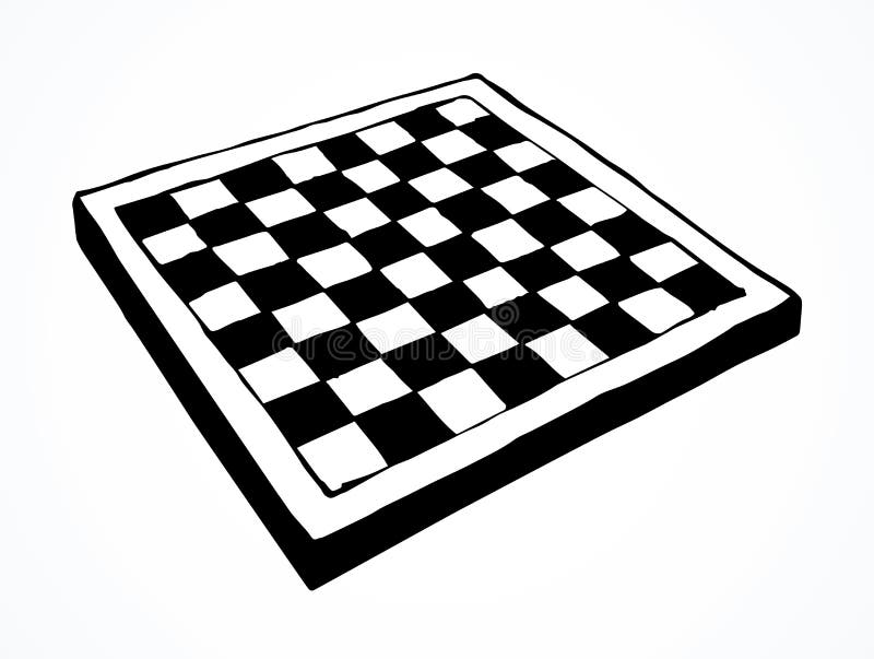 Chess Board. Vector Drawing Stock Vector - Illustration of chessboard,  business: 141182523